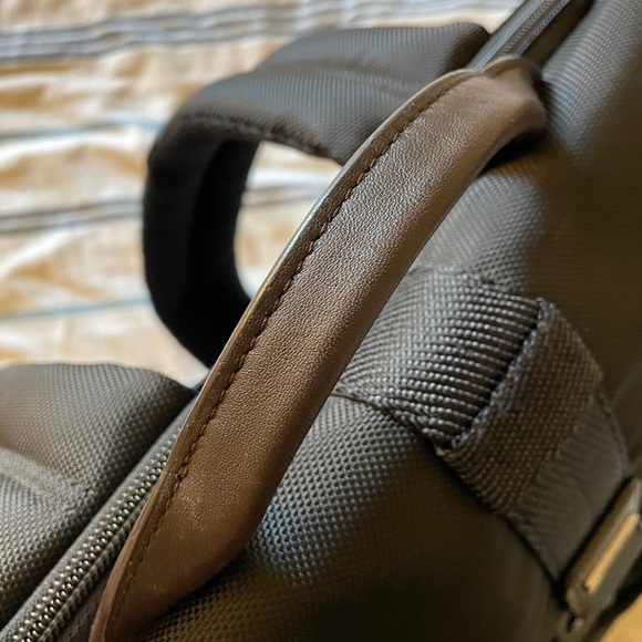 Tumi Alpha Bravo Luke Roll-Top Backpack in Hickory Black Brown Ballistic Nylon - Picture 10 of 10